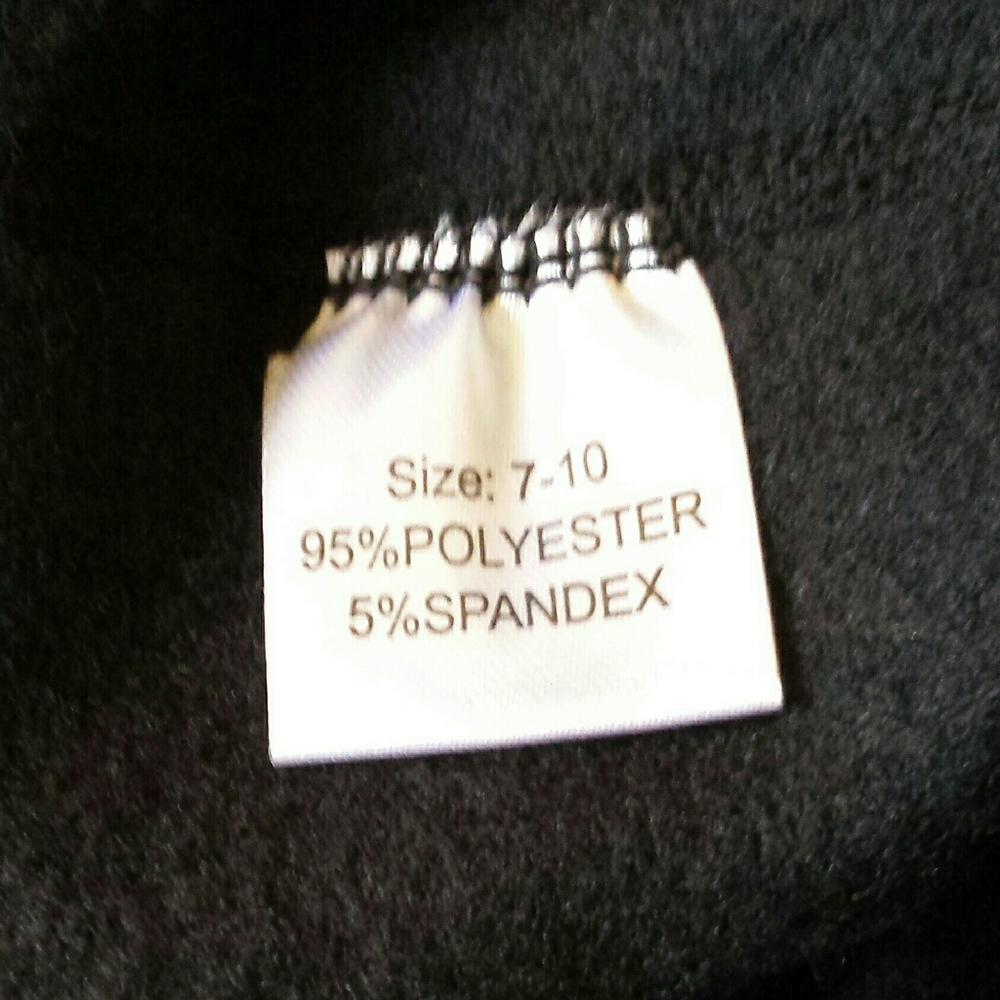 NWT Keds Girls Black Fleece Footless Tights M 7-10 Yrs - Picture 5 of 7